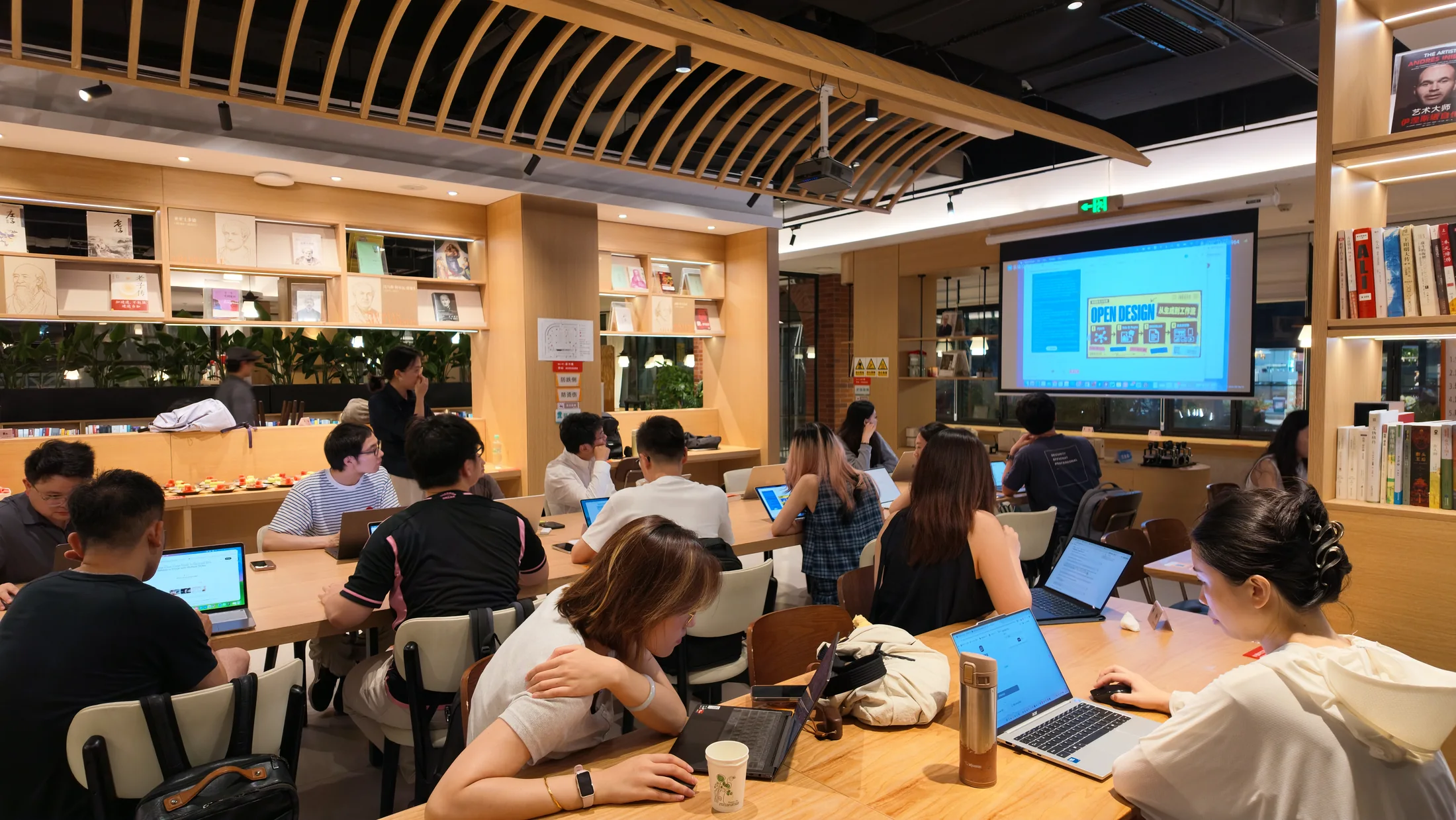 Teilnehmer arbeiten während des OpenDesign Shanghai-Workshops zusammen.